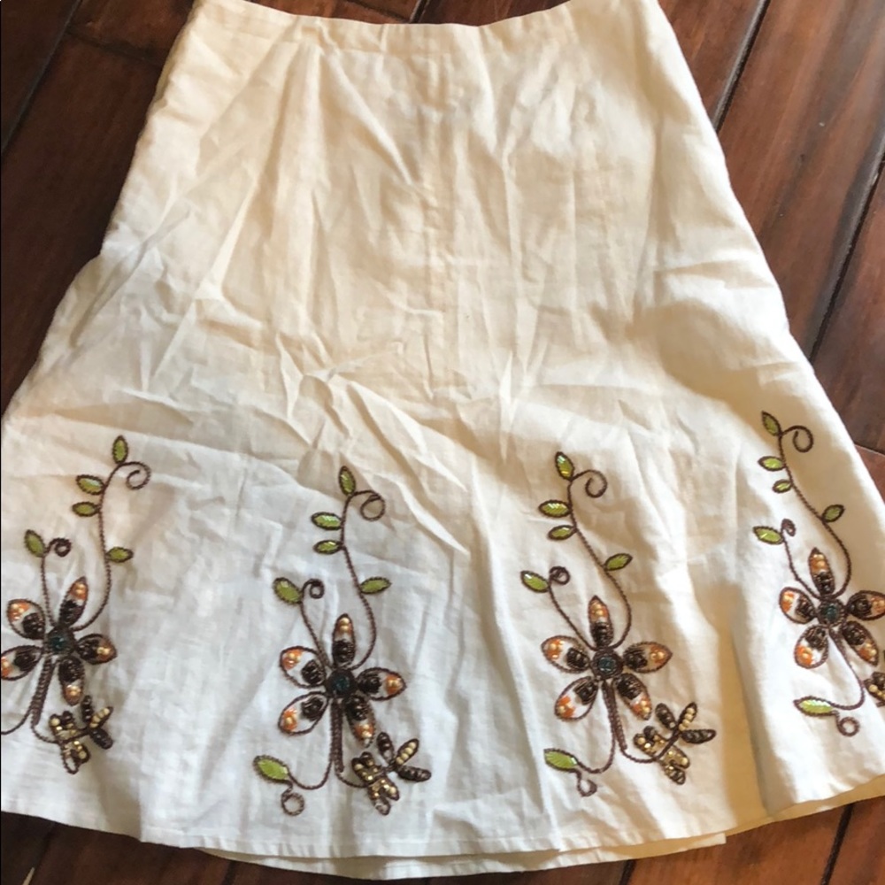 White beaded skirt